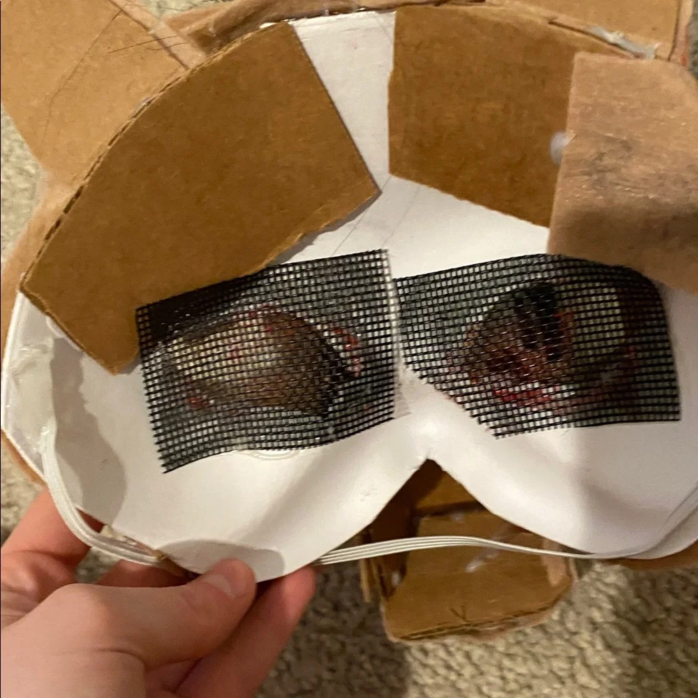 Handcrafted Horse Mask with Black Mane